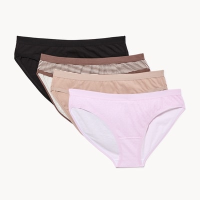 Organic Cotton 4-Pack Bikini - Brown
