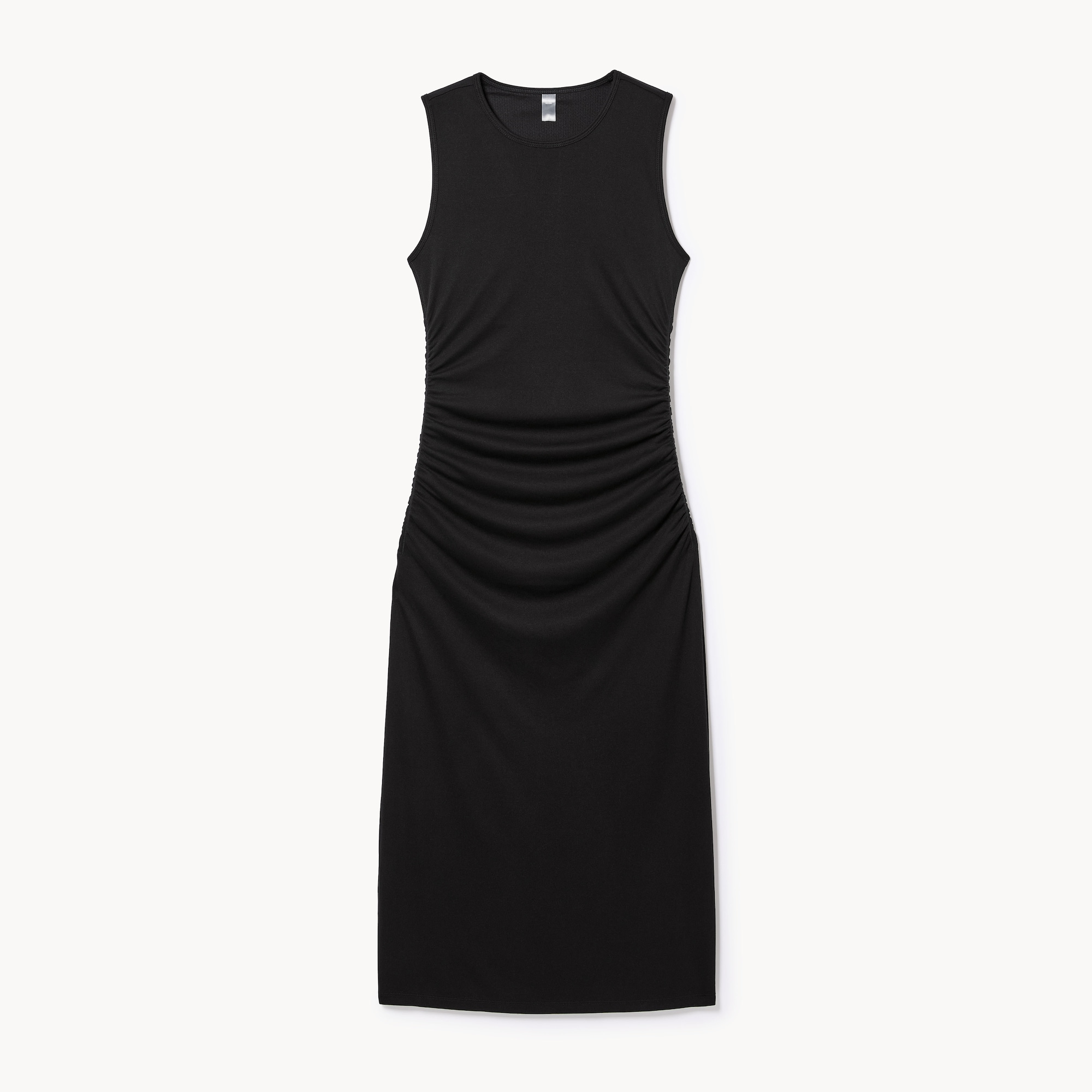 Robe midi sport à ruchés sur les côtés