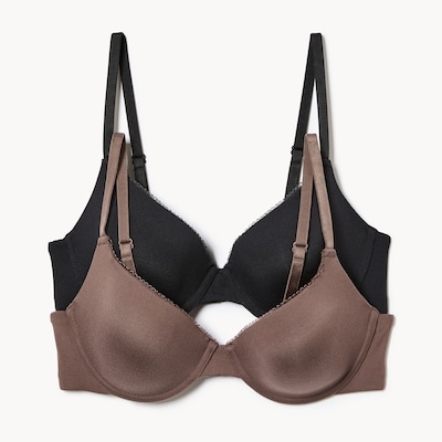 Ensemble de 2 soutiens-gorge couvrants - Brun
