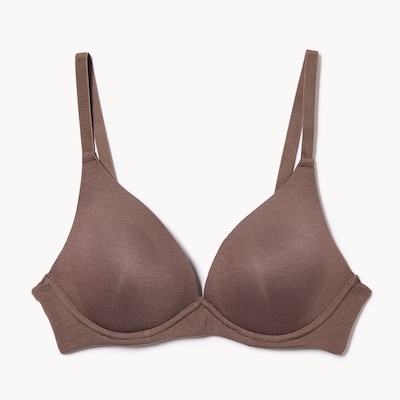 Modal Padded Demi Bra - Brown