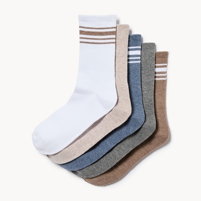 Joe Fresh Ensemble de 5 paires de chaussettes tube 1 ea, 10,00 $/1ch