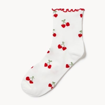 Chaussettes tube imprimées - Rouge