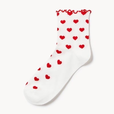 Chaussettes tube imprimées - Blanc