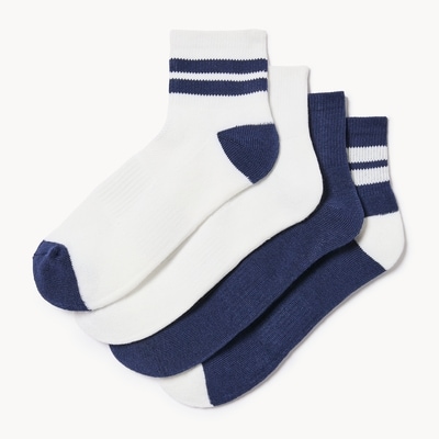 4-Pack Quarter-Crew Socks - Navy