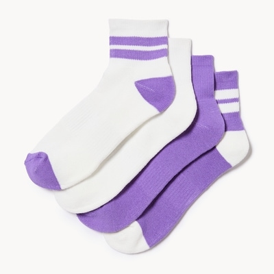 Ensemble de 4 paires de chaussettes mi-hautes - LAVANDE