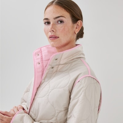 Reversible Quilted Jacket - Dusty Pink
