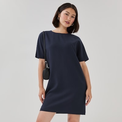 Dolman Sleeve Mini Dress - Navy