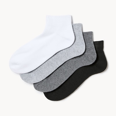 4-Pack Ankle Socks - Grey