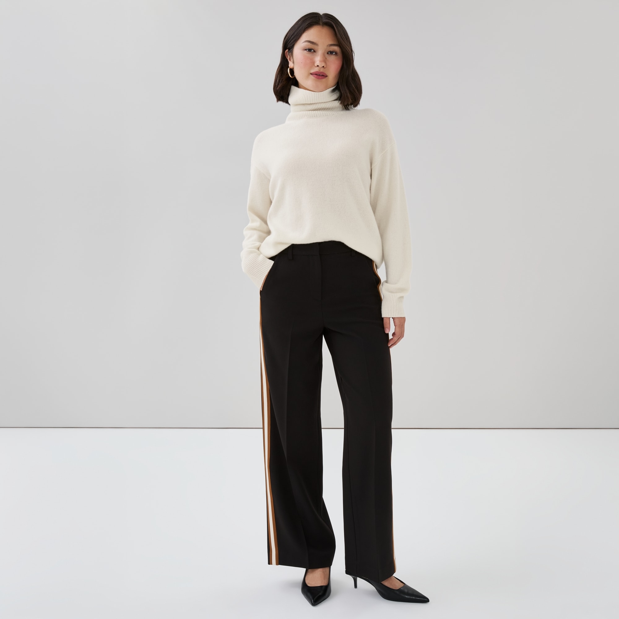 Side Striped Wide Leg Pant