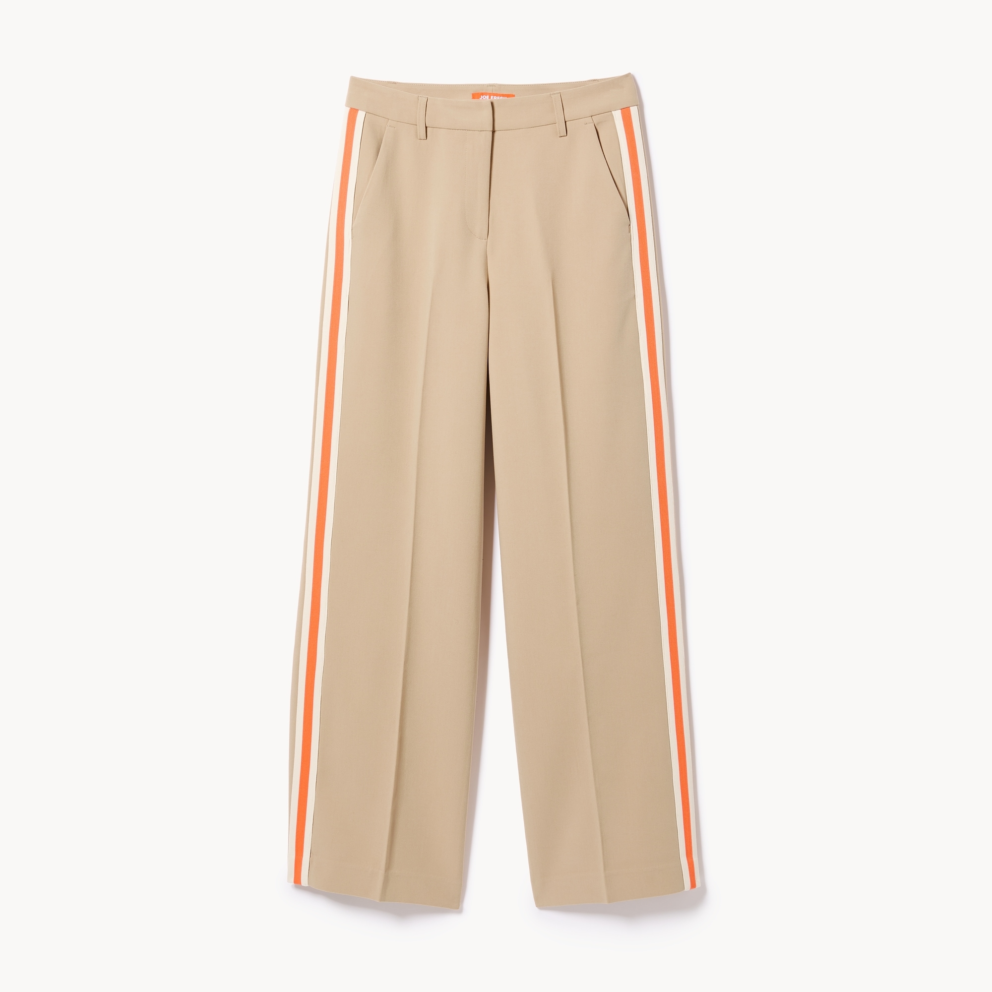 Pantalon à jambe large rayé sur les côtés