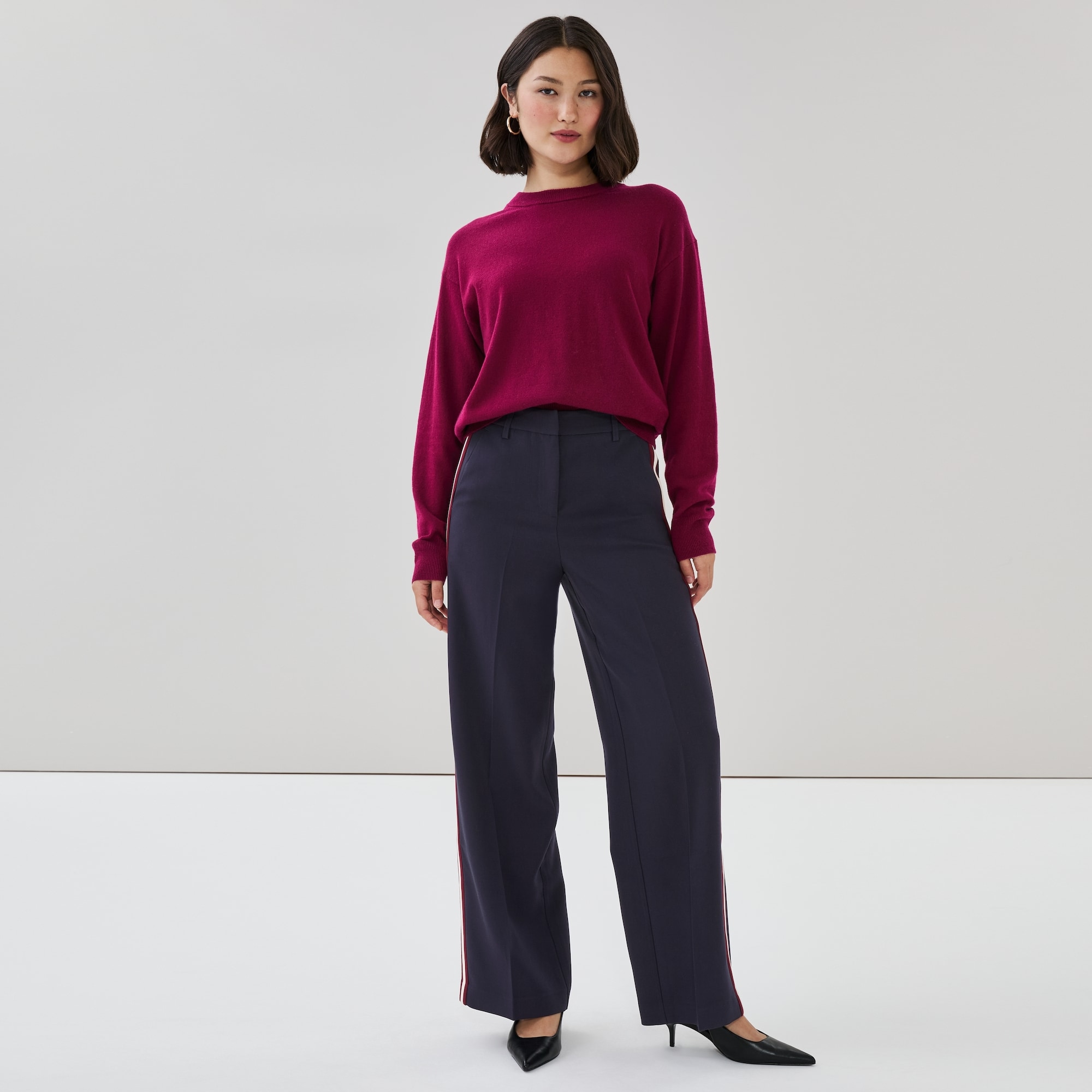 Side Striped Wide Leg Pant