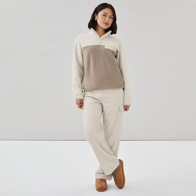 Chandail sport en tissu polaire - Brun Pâle