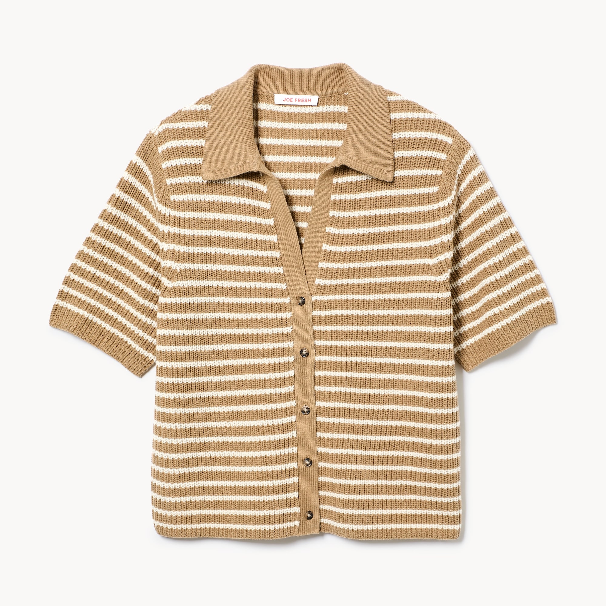 Striped Polo Cardigan