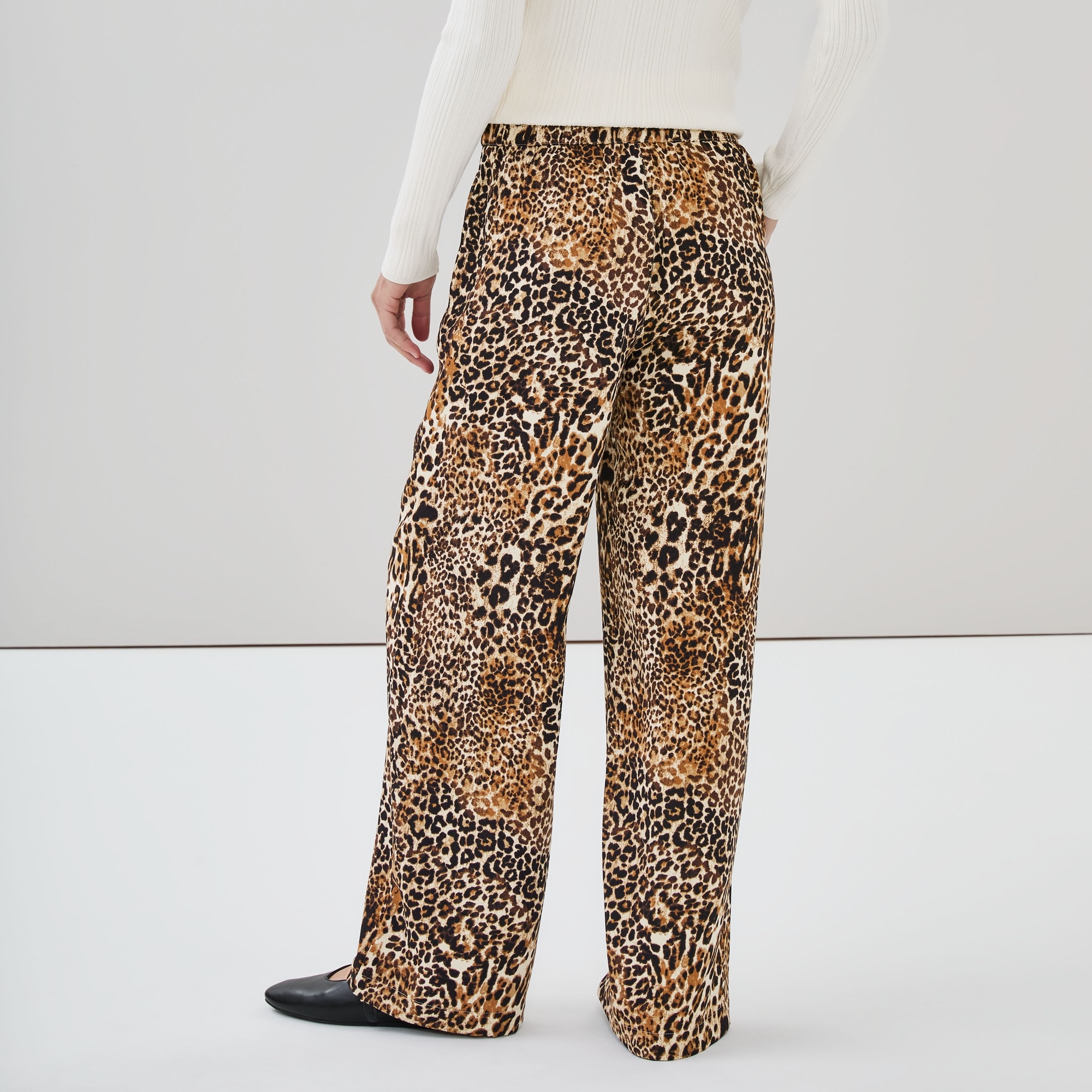 Leopard Print Wide Leg Pant