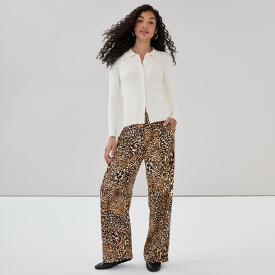 Joe Fresh Pantalon à jambe large à imprimé léopard 1 ea, 35,00 $/1ch