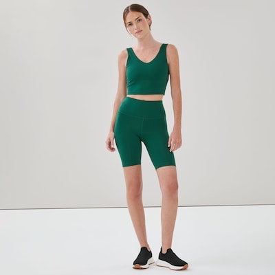 Active High Rise Bike Short - Dark Green