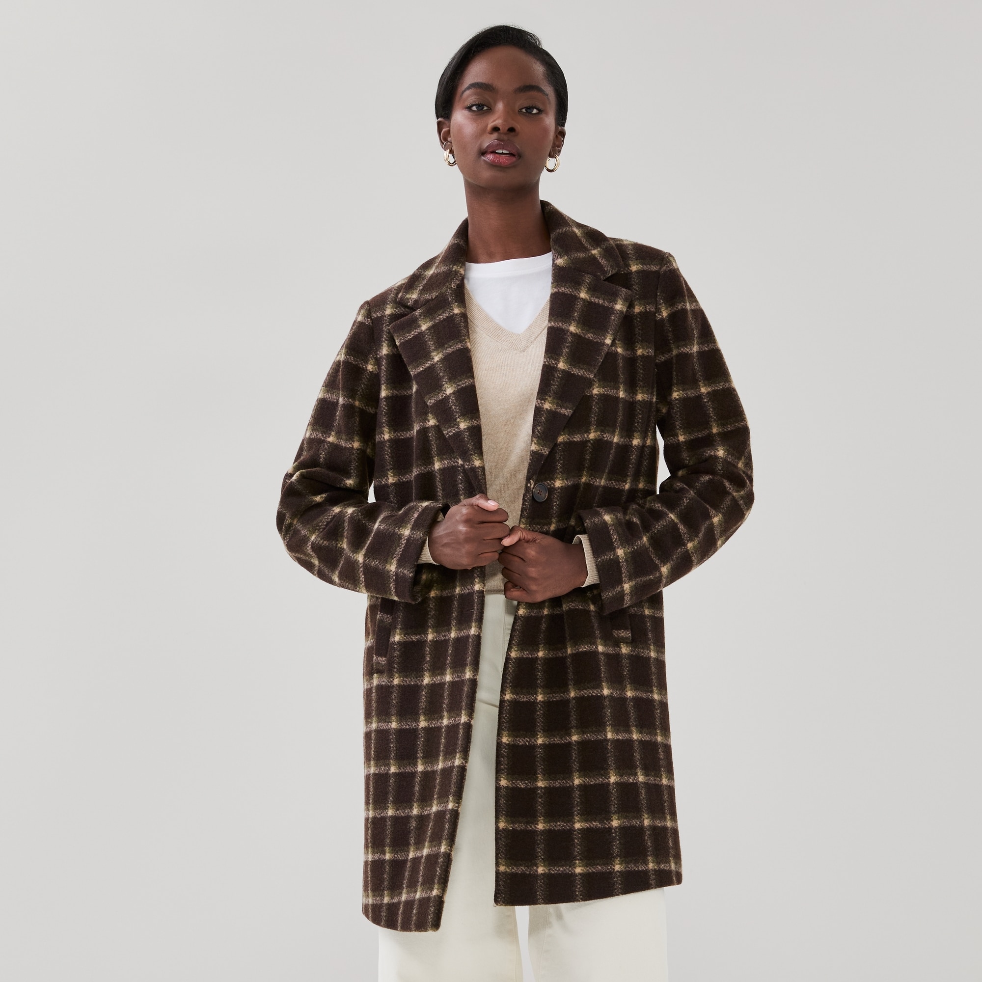 Plaid Car Coat
