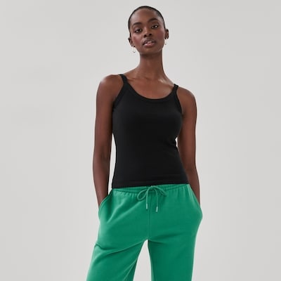 Active Ribbed Tank - Black