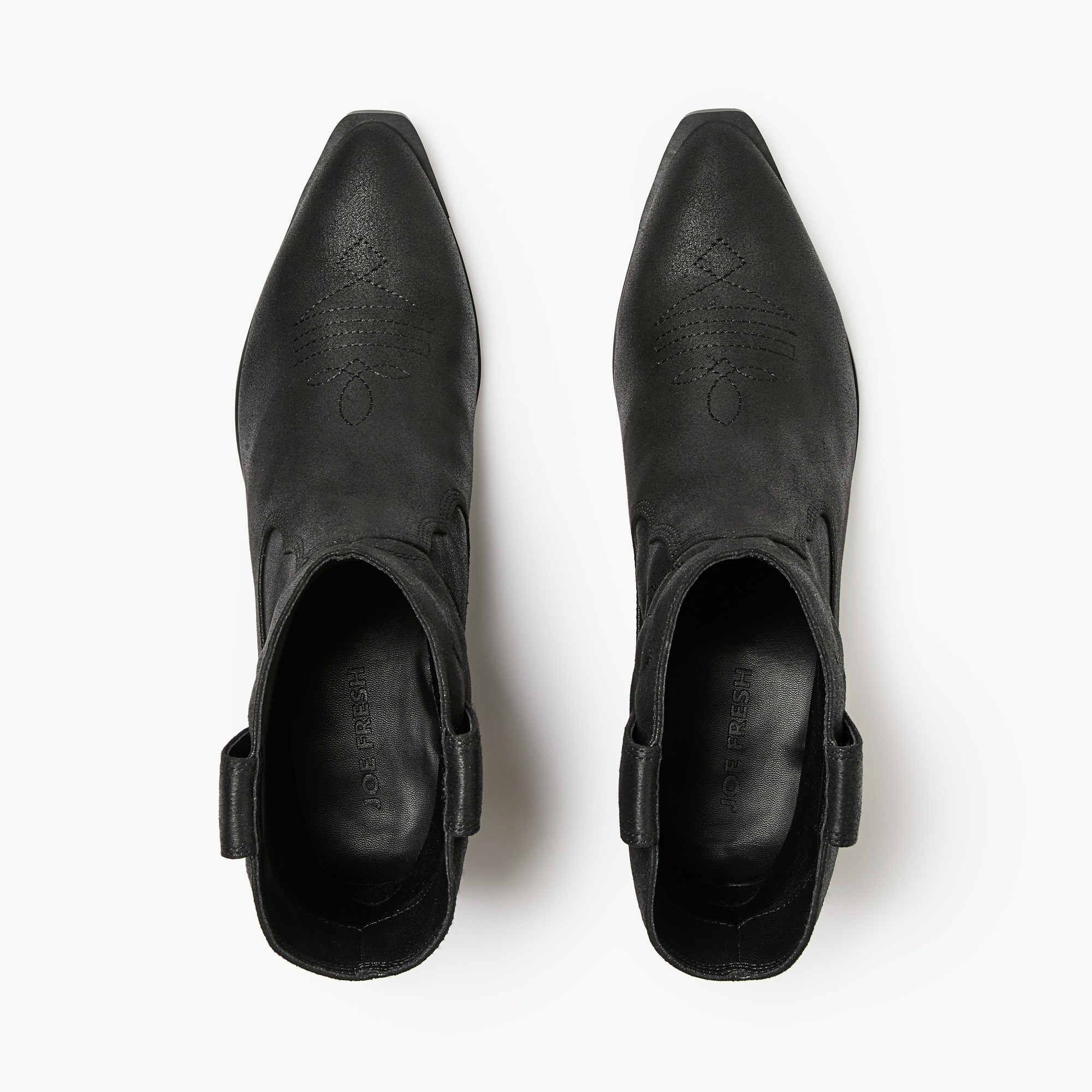 Short Cowboy Boots in Black from Joe Fresh