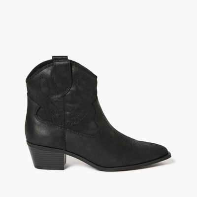 Bottes courtes de cowboy - Noir