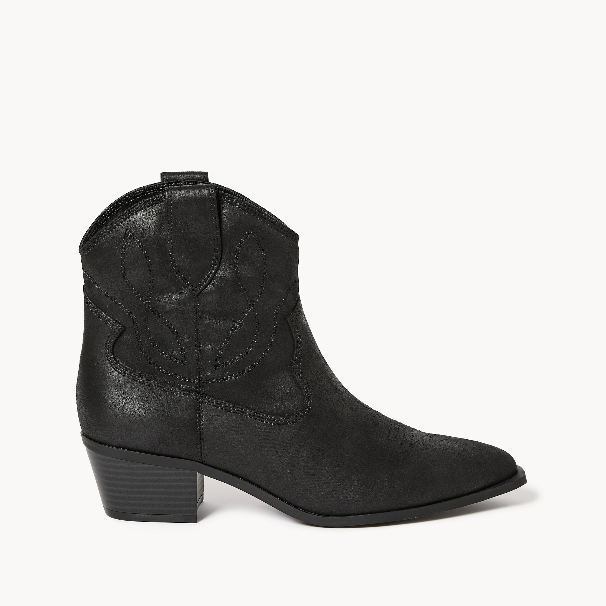 Short Cowboy Boots in Black from Joe Fresh