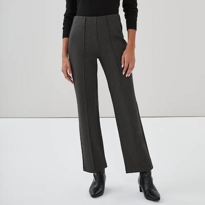Ponte Straight Leg Pant - Dark Charcoal Mix