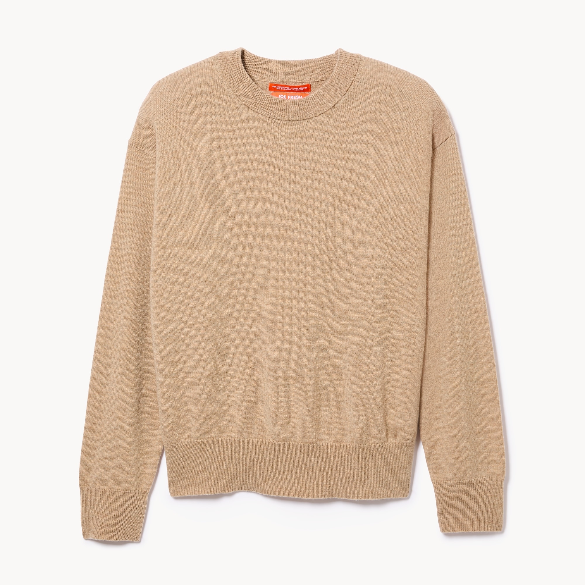 Merino Wool Cashmere Blend Crewneck Sweater