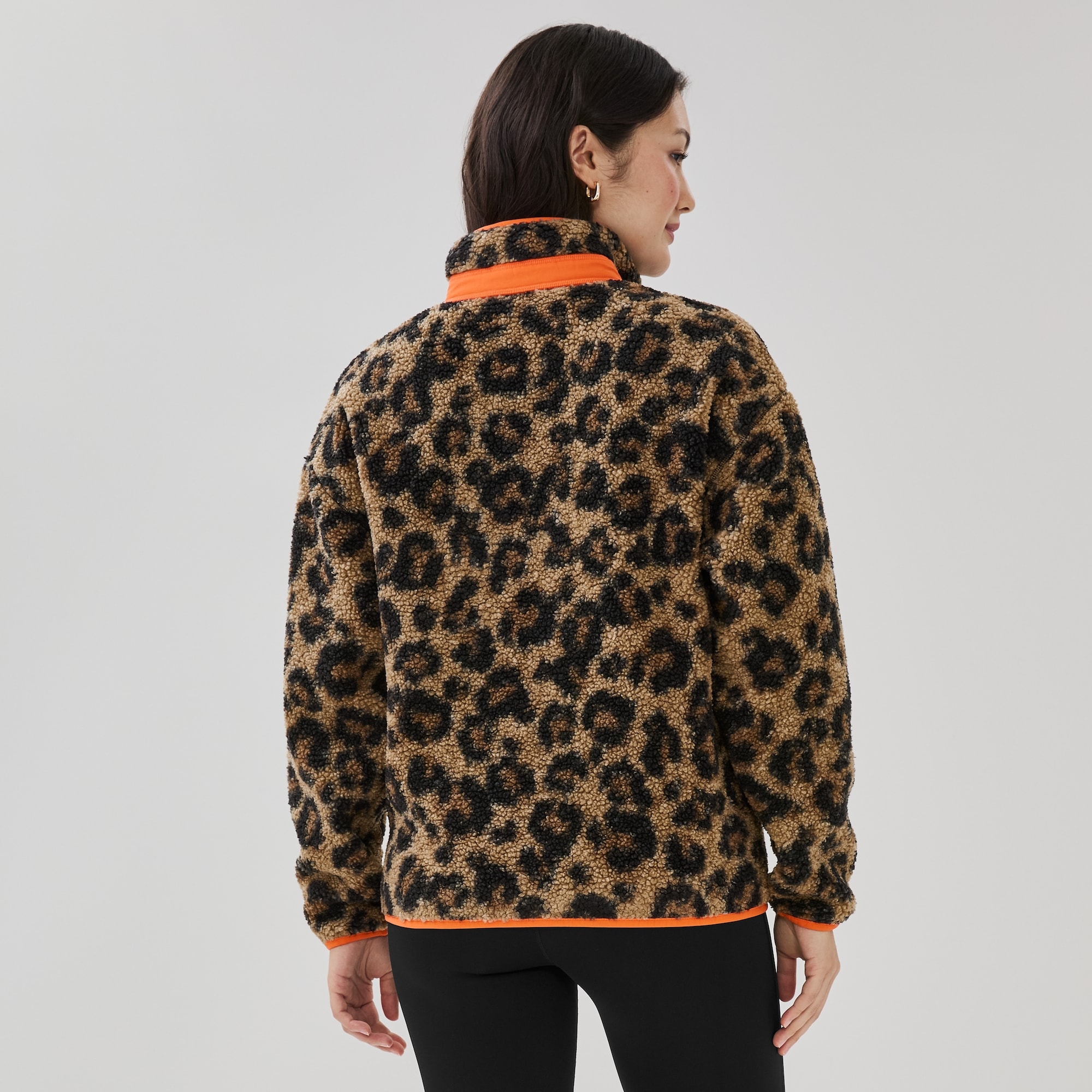 Veste sport en molleton effet peau de mouton