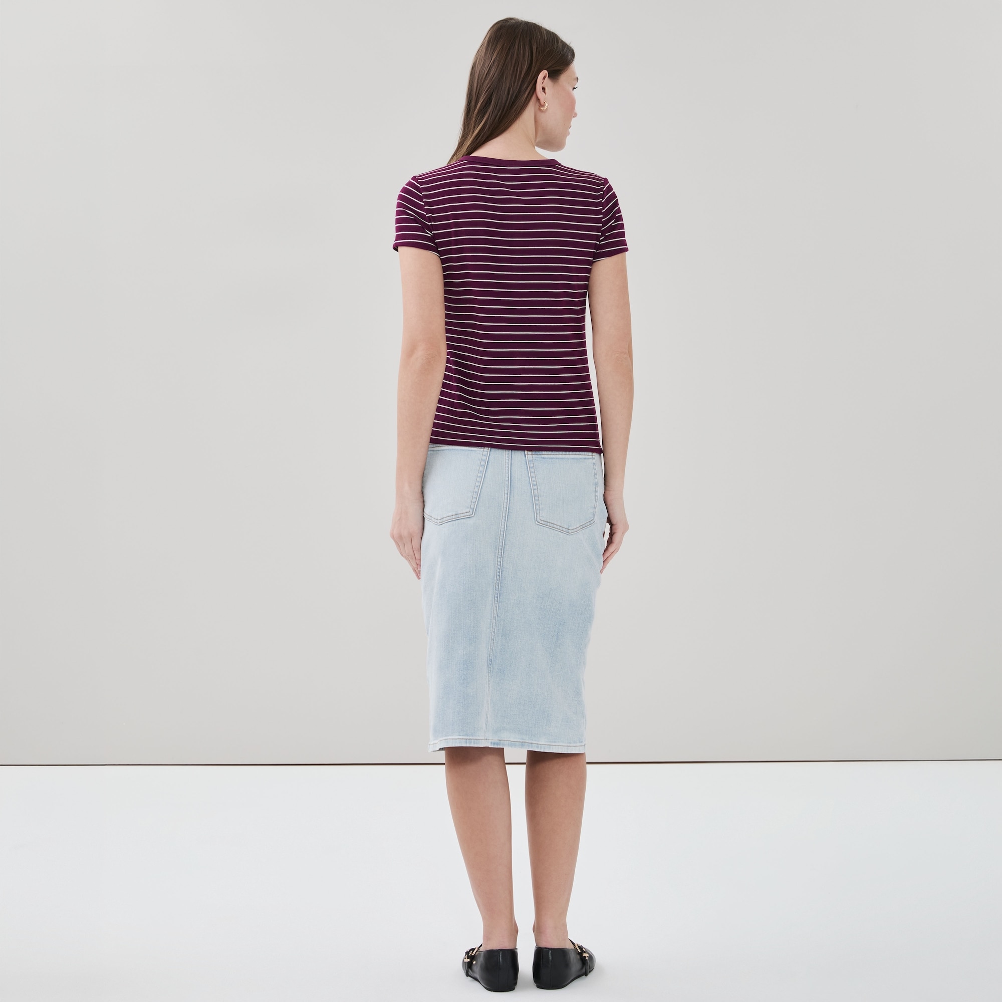 Short Sleeve Striped Cardigan