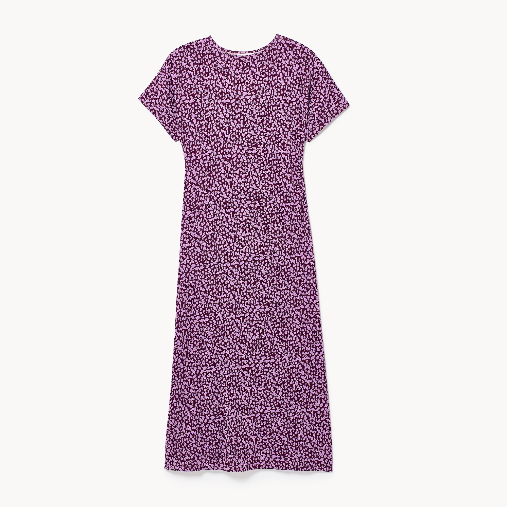 Robe midi imprimée à manches chauve-souris