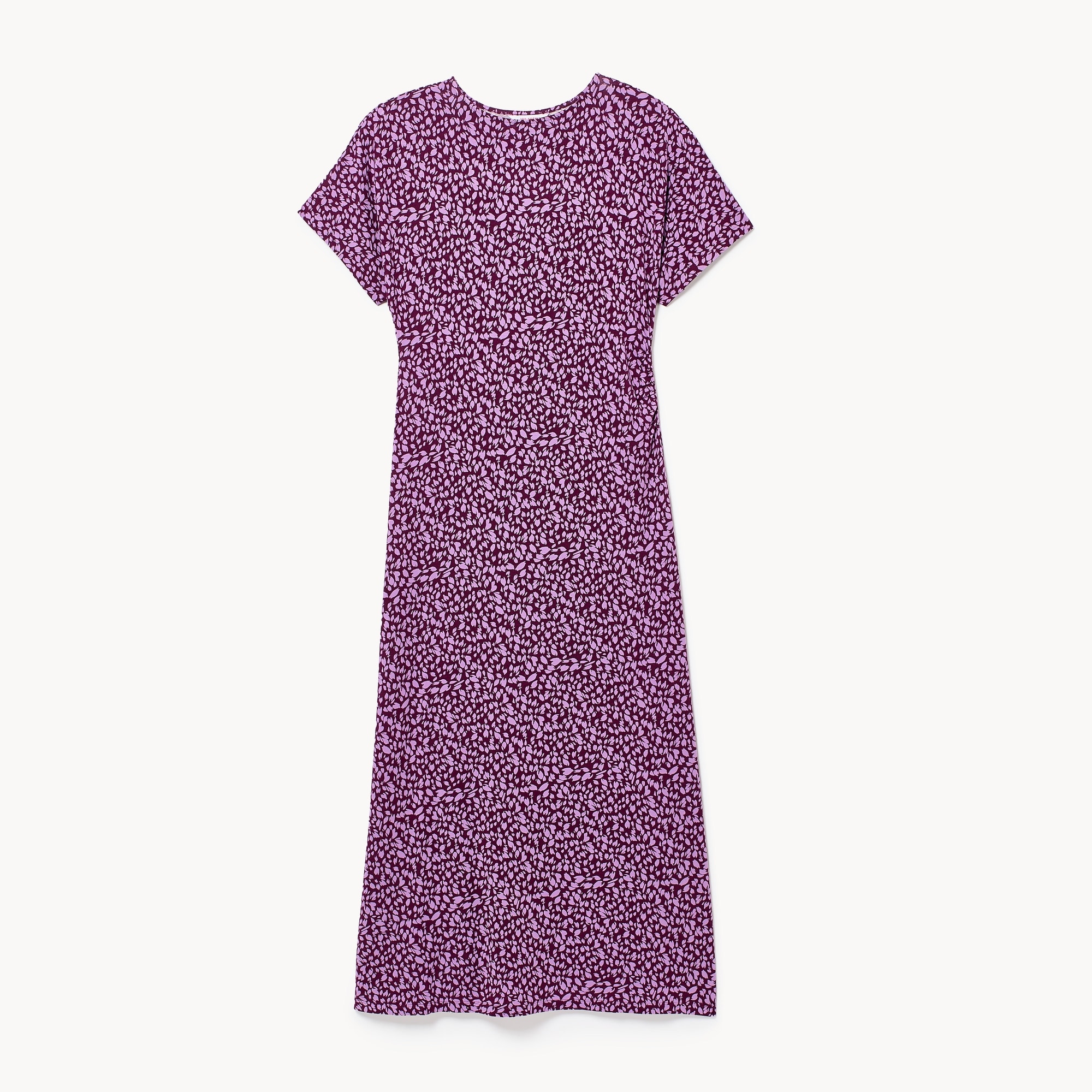 Robe midi imprimée à manches chauve-souris