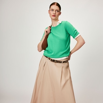 Chandail en tricot jersey - Vert