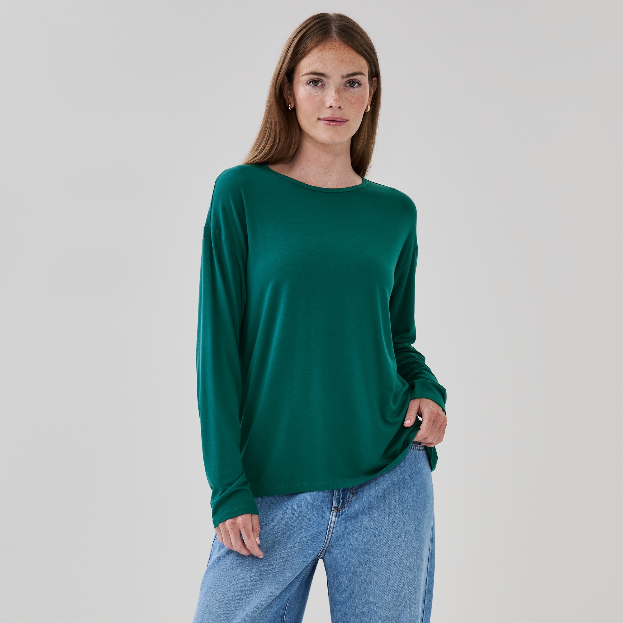 Relaxed Fit Long Sleeve Top
