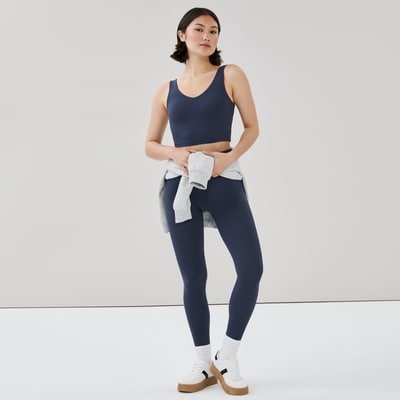 Active Cropped Tank - Navy
