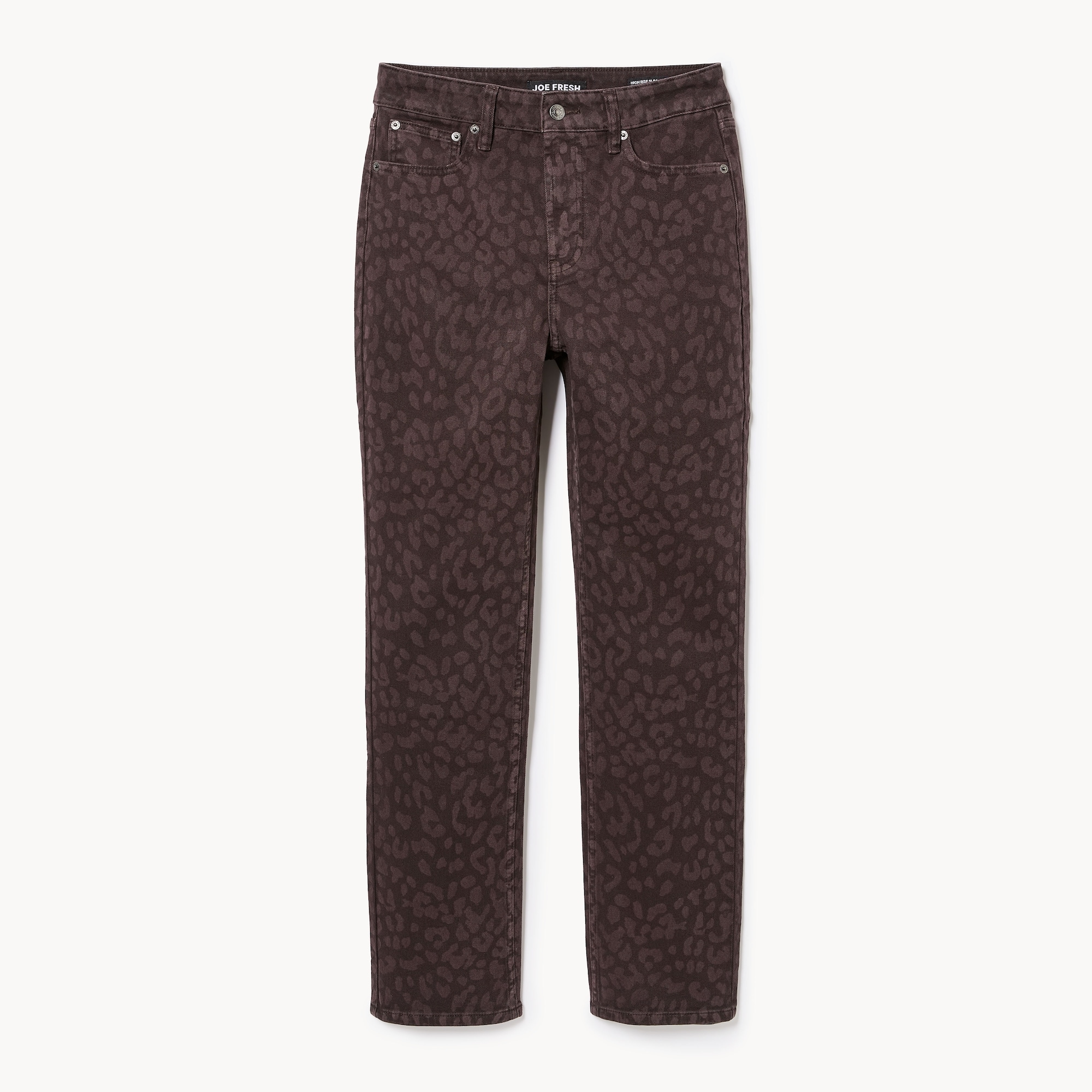 Leopard Print Straight Leg Jean