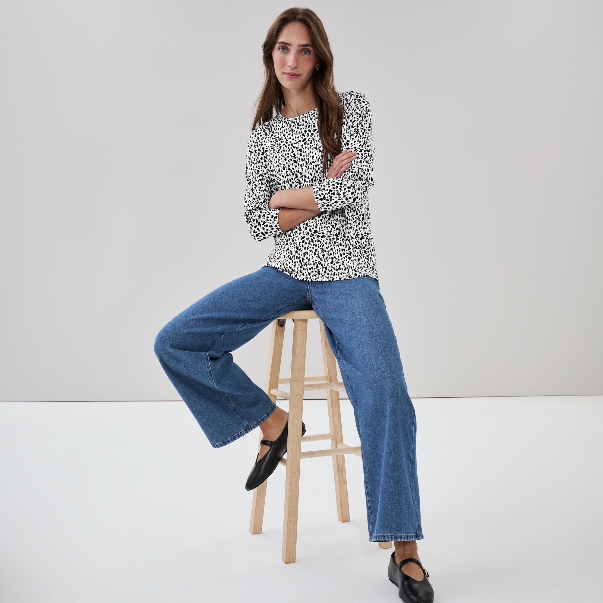 Printed Long Sleeve Top