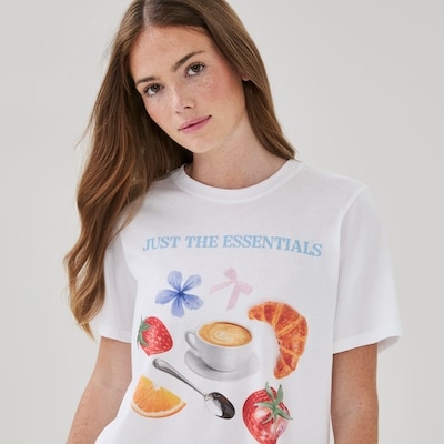 Graphic Sleep T-Shirt - White