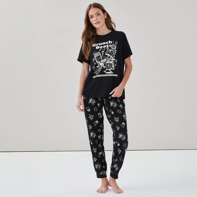 Graphic Sleep T-Shirt - Black