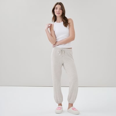 Ribbed Sleep Tank - White