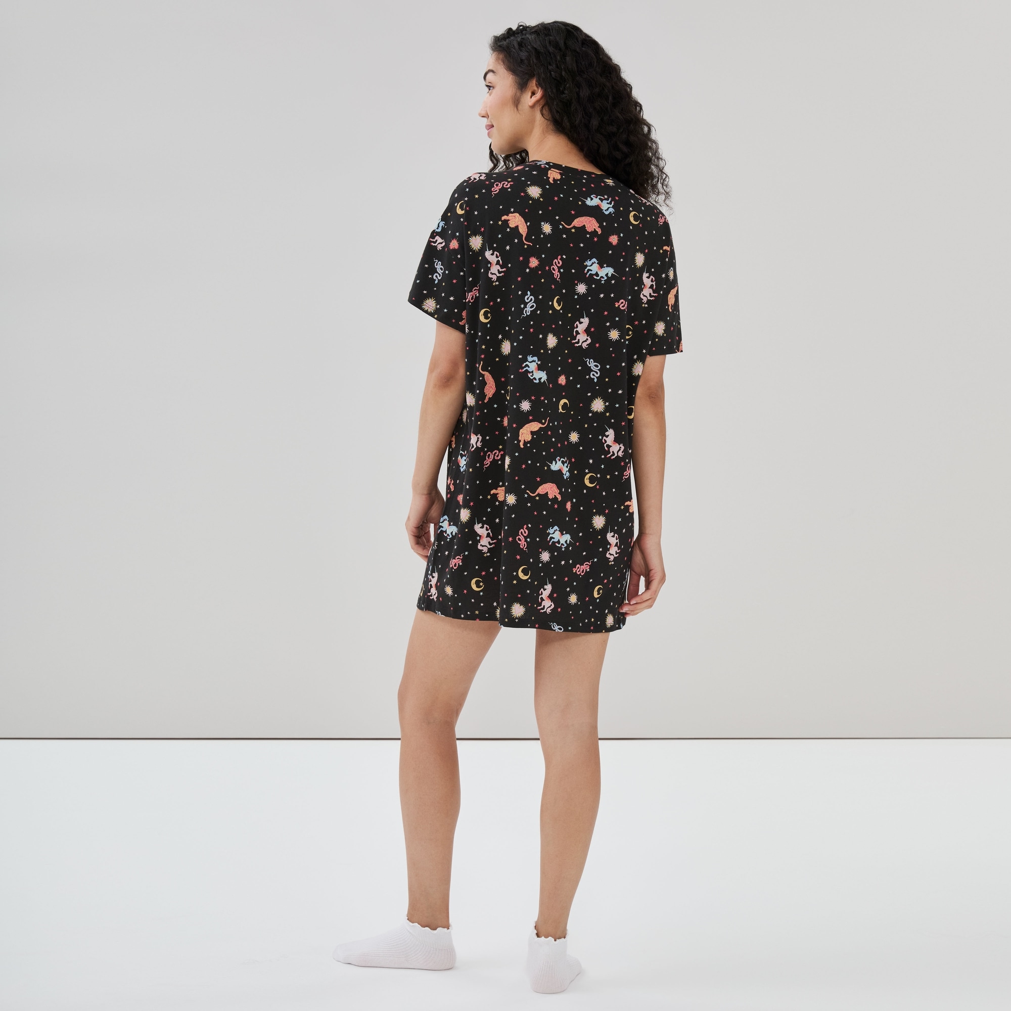 Robe de nuit ample imprimée