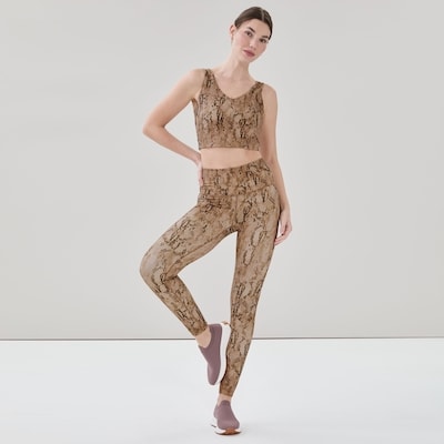 Active Printed High Rise Legging - Brown