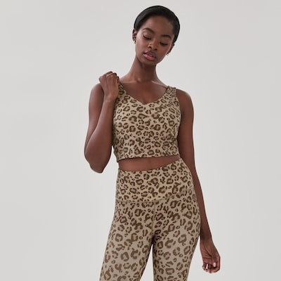 Active Printed Tank - Dusty Brown