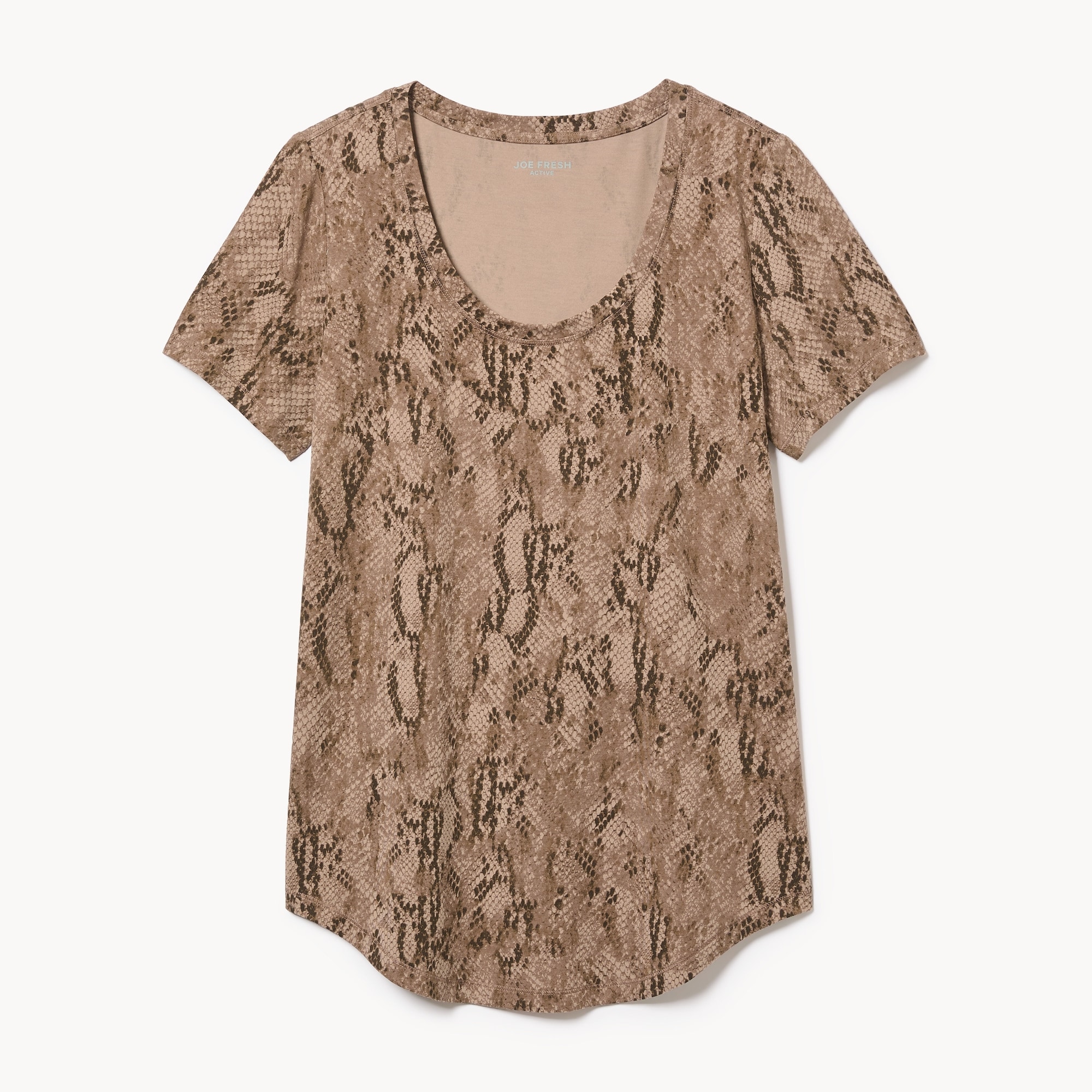 T-shirt sport imprimé à col rond