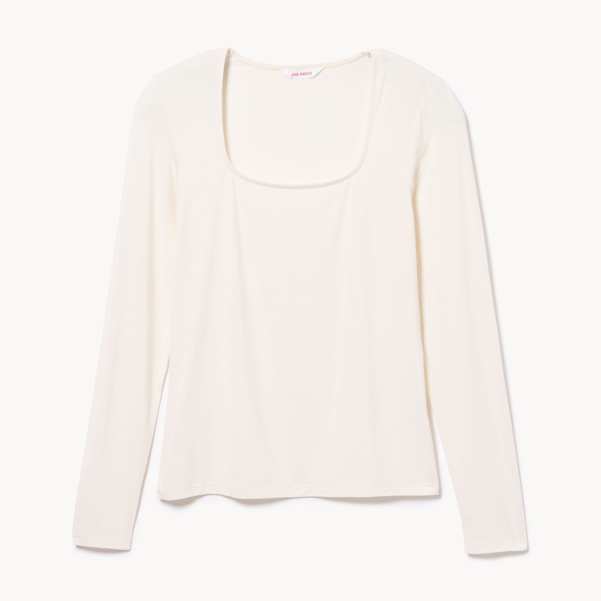 Square Neck Long Sleeve Top