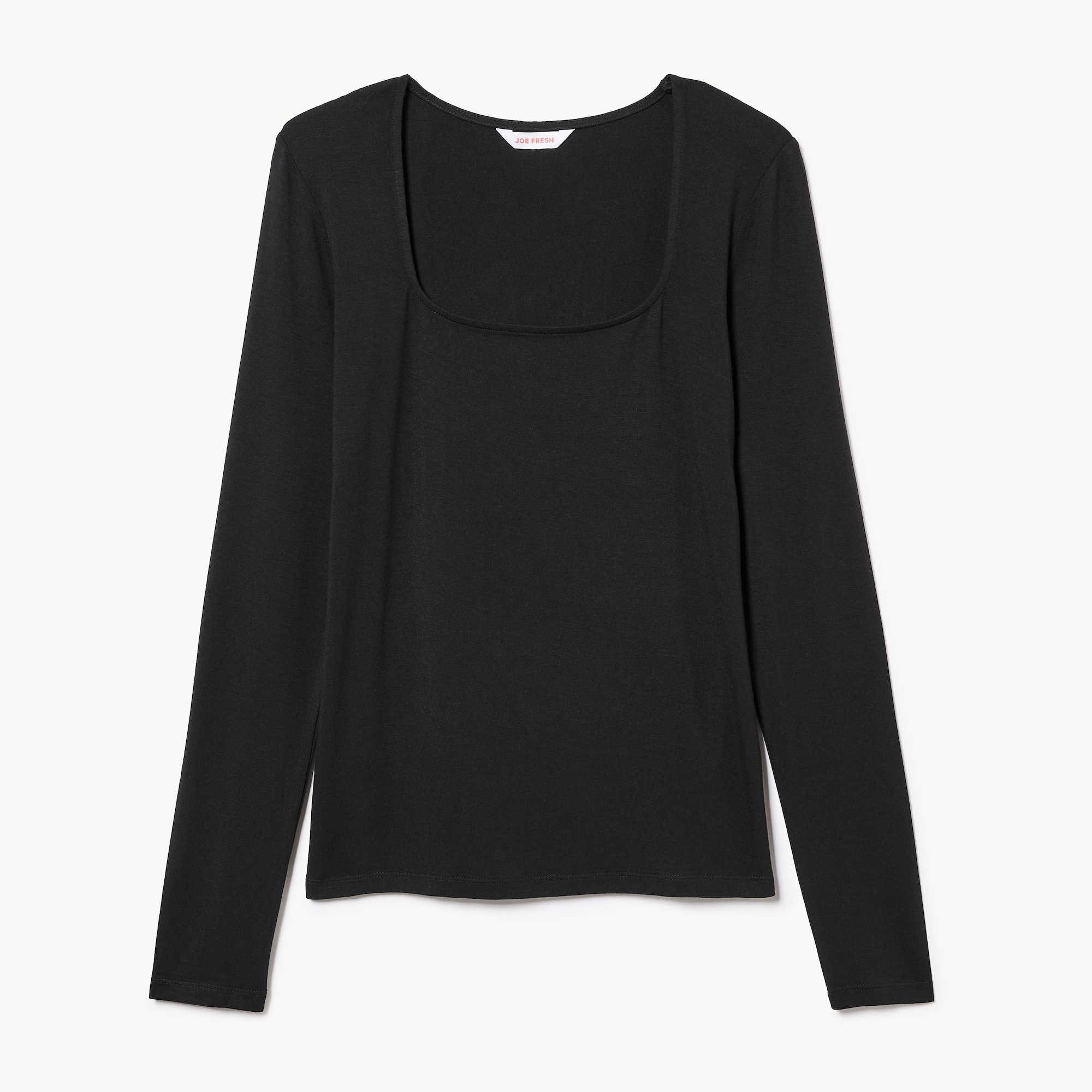 Square Neck Long Sleeve Top