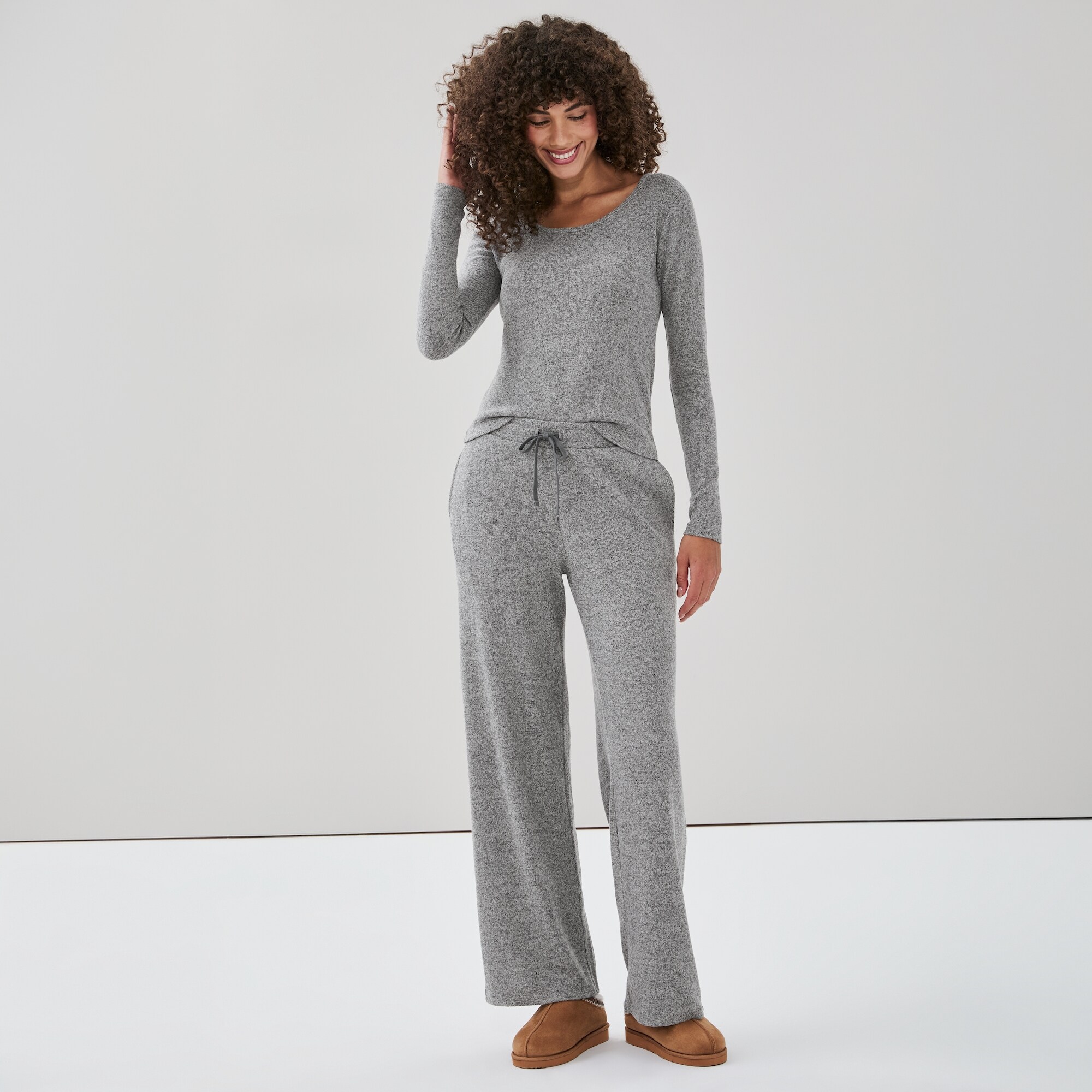 Pantalon en molleton sport à jambe droite