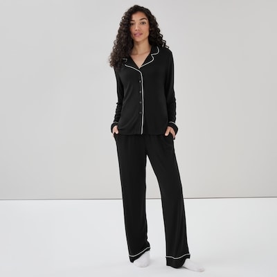 Notch Collar Sleep Set - JF Black