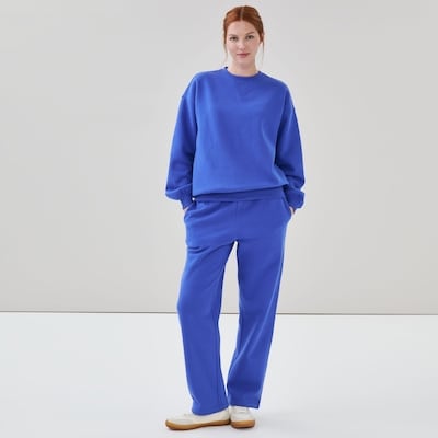 CozyFleece Crewneck Sweatshirt - Bright Blue