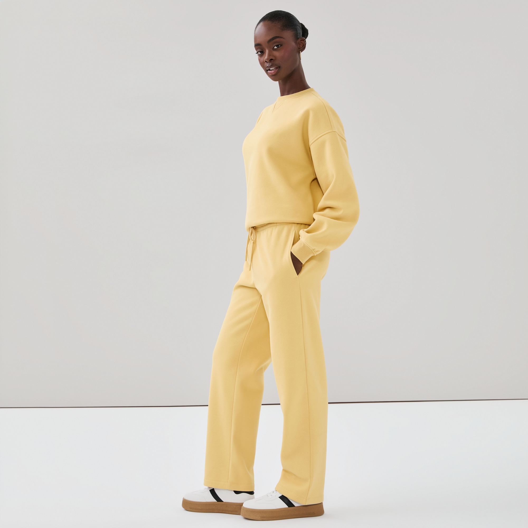 Pantalon en molleton à jambe droite MolletonConfo