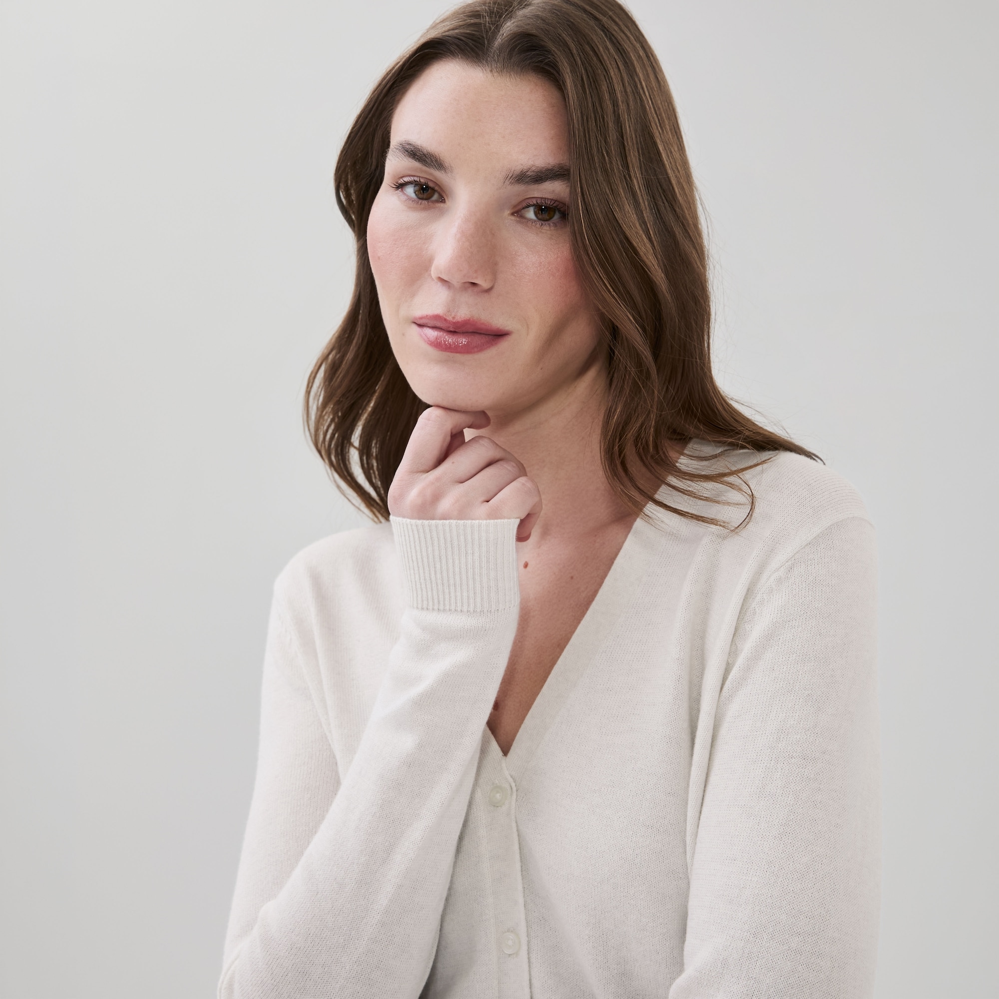 Cotton Cashmere Blend Cardigan